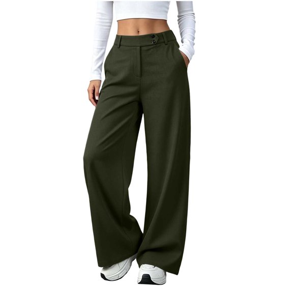 Njagoc3 Womens Wide Leg Dress Pants,2026 Fall High Waisted Trousers with Pockets, Business Office Work Slacks Outfit