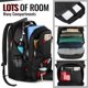 thumbnail image 2 of Mochila de viaje extragrande Yorepek, mochila para portátil de 17 pulgadas con puerto USB para adultos, hombres y mujeres, compatible con TSA, 30 litros, 2 of 7