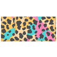 thumbnail image 2 of Soft Color Leopard Print Acrylic Pencil Pen Holder Cup 4 Compartments Desktop Organiser 7.87"x2.78"x3.54", 2 of 7