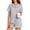 Gray, variant on Pajamas Sets for Women V Neck Ruffle Button Down Pjs Short Sleeve Lounge Sets Soft Sleepwear Light pink XXL