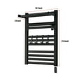 thumbnail image 5 of Towel Dryer Black Towel Warmer Heated Towel Rack Wall Mounted Towel Warmers Multifunction Electric Towel Warmer Support Remote Control, 5 of 9