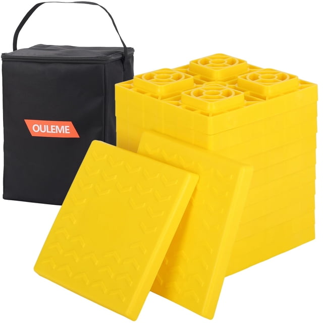 Bloques niveladores para RV OULEME, paquete de 12, bases apilables