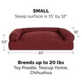 thumbnail image 4 of FurHaven Pet Products | Quilted Pillow Sofa Pet Bed for Dogs & Cats, Wine Red, Small, 4 of 9