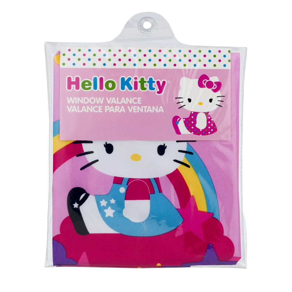 Hello Kitty Window Valance with rod pocket top