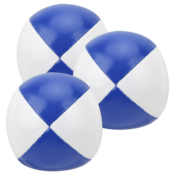 3 uds pelotas de malabarismo de cuero PU pelotas de práctica de rendimiento portátiles de ocio interior azul blanco YUNYI BRAND Deportes