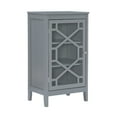 thumbnail image 3 of Linon Campbell Single Door Glass Front Cabinet with 3 Shelves, Gray Finish, 3 of 14