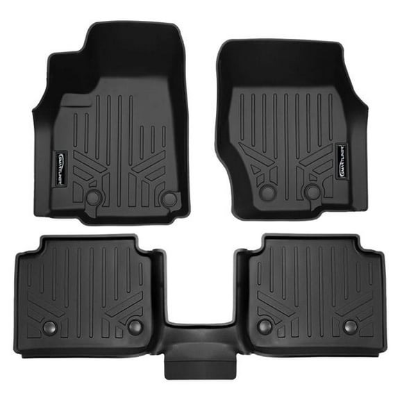 SMARTLINER 2 Rows Custom Fit Floor Liners Compatible with 2021 - 2025 Jeep Grand Cherokee L 6 Passenger