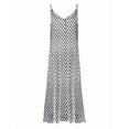 thumbnail image 3 of Uhndy Women's Polka Dot Print Beach Maxi Dress,Sexy Sleeveless Chiffon Long Boho Dresses For Ladys,Plus Size Summer Dress White XXL, 3 of 4
