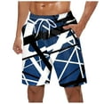 thumbnail image 4 of Men Swim Trunks Swimming Shorts Swimwear Bathing Suits Quick Dry With Mesh Lining Blue XXXL, 4 of 5