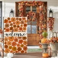 thumbnail image 3 of Shmbada Fall Pumpkins Garden Flag 12x18 Vertical Double Sided Welcome Autumn Thanksgiving Holiday Outside Decorations Burlap Yard Flag, 3 of 7