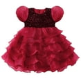 thumbnail image 4 of Flower Girls Ruffles Princess Birthday Wedding Party Dress Sequin Cake Dress, 4 of 7