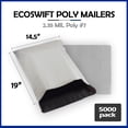thumbnail image 4 of EcoSwift Brand Premium Poly Shipping Bag Waterproof Durable Self-Seal Mailer 2.35 Mil, 14.5 in. x 18 in. (Size 7s), Solid Gray, 5000-Pack, 4 of 5