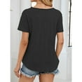 thumbnail image 3 of Annhoo Shirts for Women with Pocket Crew Neck Summer Short Sleeve Basic Tee Casual Loose Going out Tops, 3 of 8