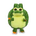 thumbnail image 1 of Mochila de felpa para niños, bolso escolar de animales de felpa 3D, ligero, de gran capacidad, con dibujos animados bonitos para niños y niñas, color verde, 1 of 5