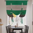 thumbnail image 4 of Tie Up Curtains for Windows Green Grey Wood Grain Valance Adjustable Balloon Curtain Farm Barn Wooden Stripes Tie Up Shades for Kitchen Living Room Bedroom Privacy Curtain Drape 34x45 Inch, 4 of 9