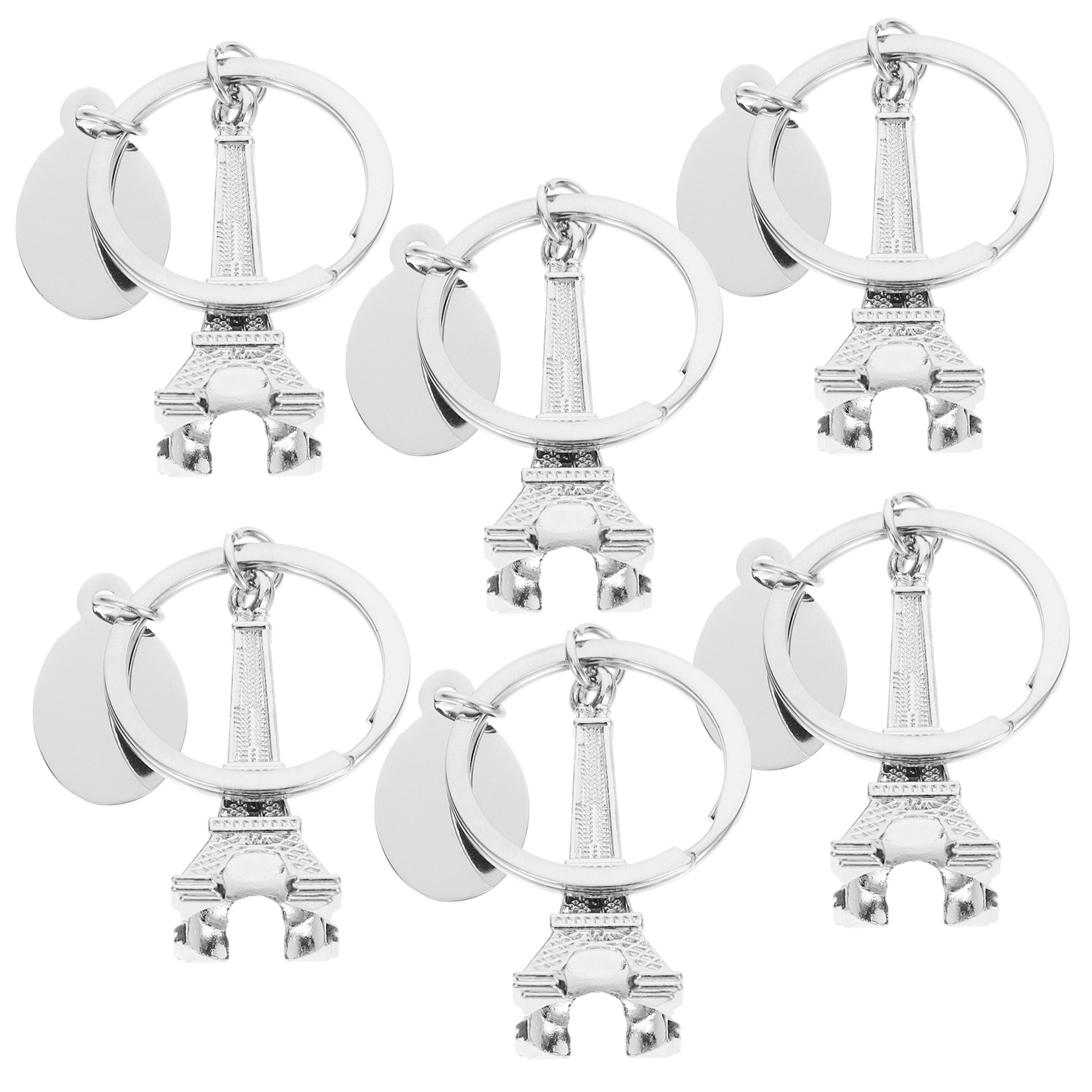 UPOUART 6PCS Eiffel Tower Key Chain Bag Pendant Key Chain Eiffel Tower Keychains Souvenir