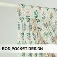 thumbnail image 5 of VOGOL Bay Window Waterfall Valance 138x43 Inch - Farmhouse Vintage Floral Sheer Voile, Extra Wide with Buttercream Beaded Trim, 5 of 7