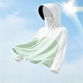thumbnail image 4 of Kids UPF 50+ Sun Protection Hoodie Jacket 2-15Y, Ice Silk Breathable Anti-UV Coat for Boys Girls, Outdoor Lightweight Quick Dry Sun Protection Wear Green 9 Years, 4 of 6