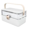 thumbnail image 1 of Boîte Organisatrice Cosmétique Grande Capacité avec Poignée, Boîte de Rangement pour Maquillage pour Coiffeuse, 1 of 8