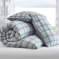 thumbnail image 3 of SLEEPBELLA Comforter Queen Size, 600 Thread Count Cotton Reversible Grey Buffalo Pattern Grey Plaid Comforter Sets,Down Alternative Bedding Set 3Pcs (Queen, Grey Plaid), 3 of 5