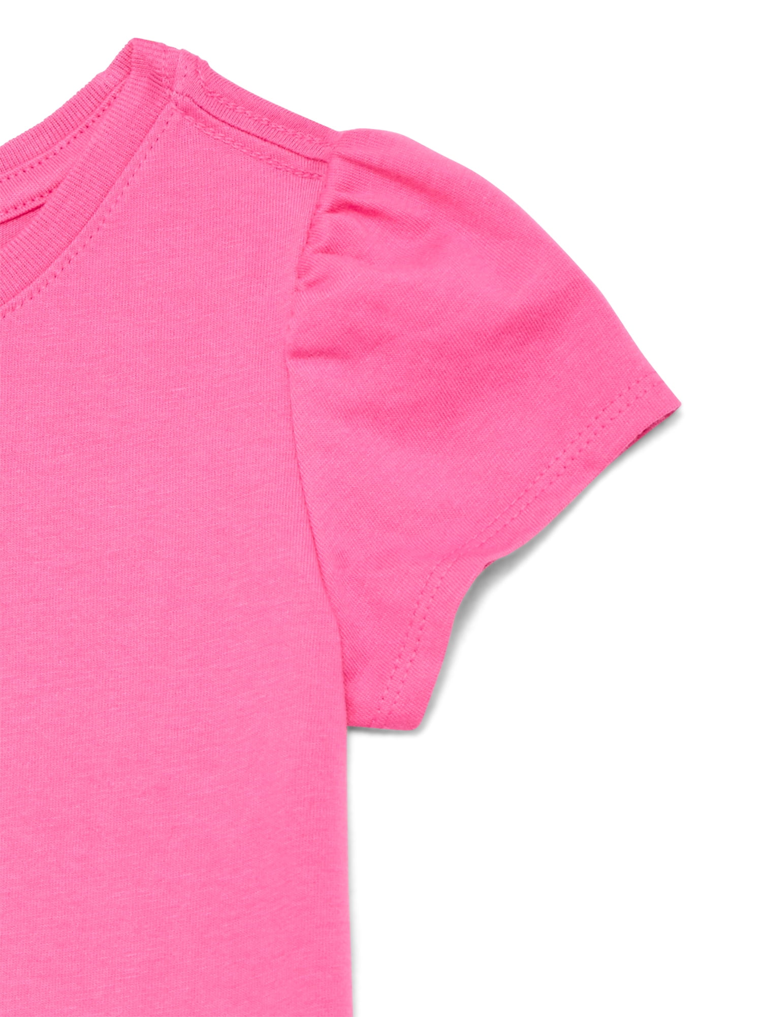Wonder Nation Toddler Girls Tee with Short Sleeves, Sizes 18M-5T