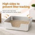 thumbnail image 4 of Stainless Steel Cat Litter Box with Low Entry, Bug Hull High Sided Metal Pan, Odor Control, Easy to Clean, 27.6" x 19.7" x 8", 4 of 7