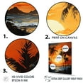 thumbnail image 3 of Designart "Tranquil Sunset In Tangerine Twilight In The Tropics" Palms & Palm Trees Floater Framed Canvas Wall Art, 3 of 5