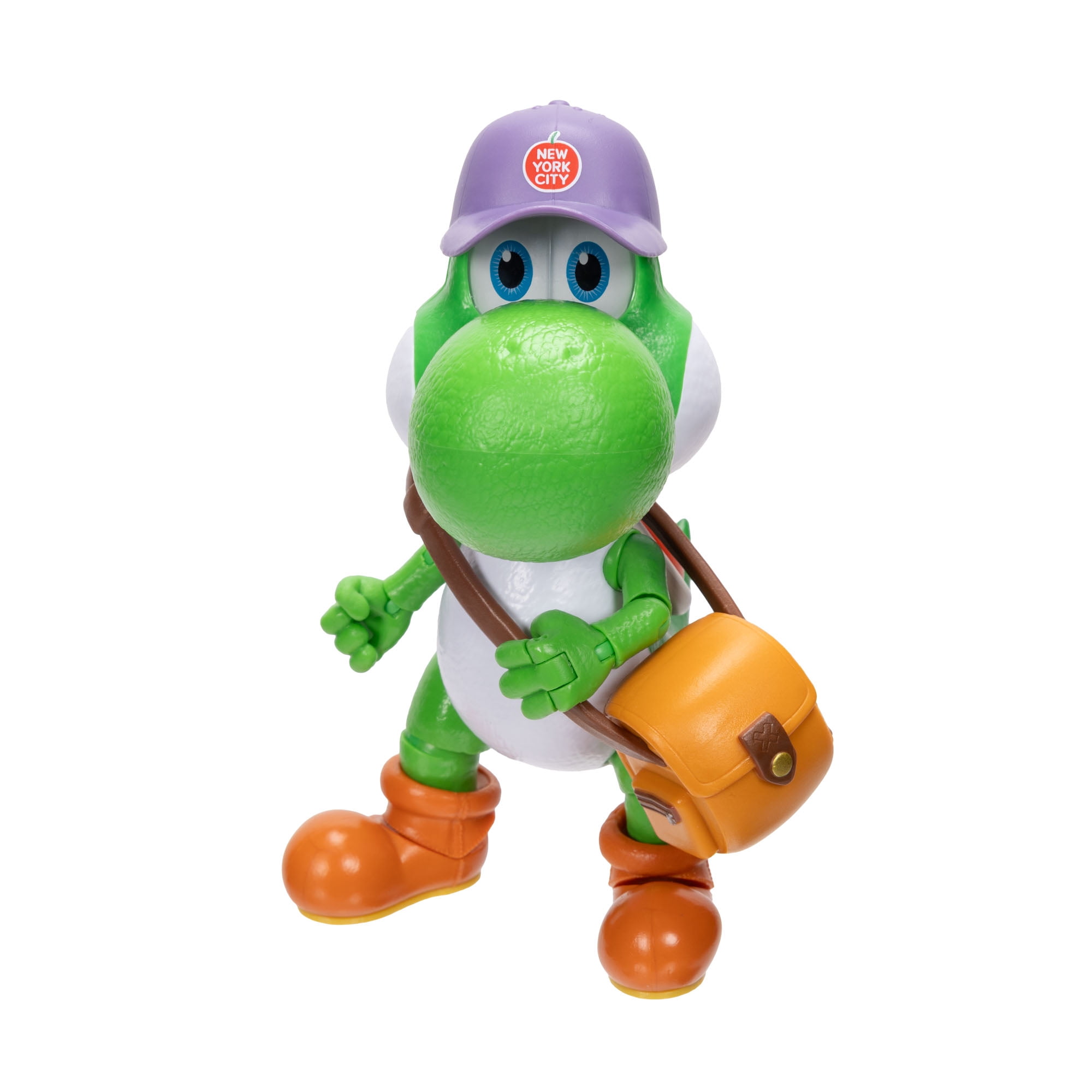 The Super Mario Galaxy Movie - 5 inch Action Figure Series – Yoshi Figure with Hat, Sunglasses, and Satchel Accessories