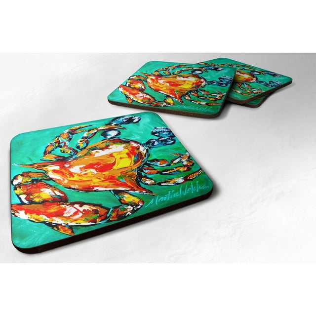 ""Caroline's Treasures MW1142FC Posavasos de espuma de cangrejo 3.5"""" Multicolor""