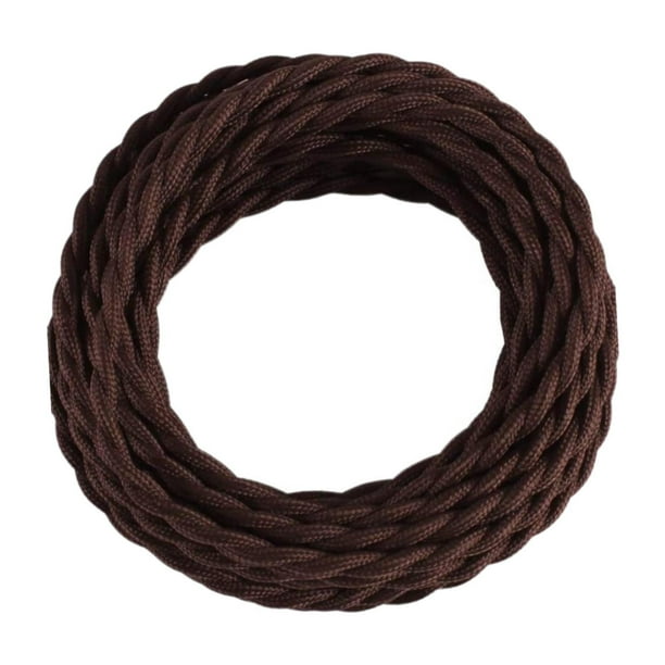 Kits de cables de alambre trenzado para lámparas colgantes Cable de lámpara trenzado universal de 10 m Cable de lámpara colgante decorativo Lámpara , Café