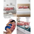 thumbnail image 6 of Flower Painted, Abstract Blush Pink Watercolor Pillow Covers King Size 2 Pack, Soft Bed Throw Pillowcases Breathable Cooling Long Lumbar Body Pillow Sham Cover for Bed Sofa 20''x36'', 6 of 7