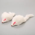 thumbnail image 4 of Flmtop 2Pcs Artificial Soft Plush Mouse Cat Teaser Pet Kitten Catch Interactive Toys Grey, 4 of 8