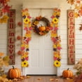 thumbnail image 4 of 68.9" Fall Garland Maple Leaf Hanging Vines, Artificial Fall Foliage Garland with Pumpkin Flower Maple Leaves Thanksgiving Decor for Home Wedding Fireplace Party Christmas(C), 4 of 6