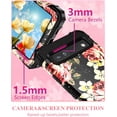 thumbnail image 3 of Google Pixel 6A Case 6.1" 2022,Glitter Sparkle Floral Pattern 3 in 1 Duty Rugged Dual-Bumper,Hard PC & Soft Silicone,360 Full-Body Protective Phone Cover for Women Girls,Peony, 3 of 16