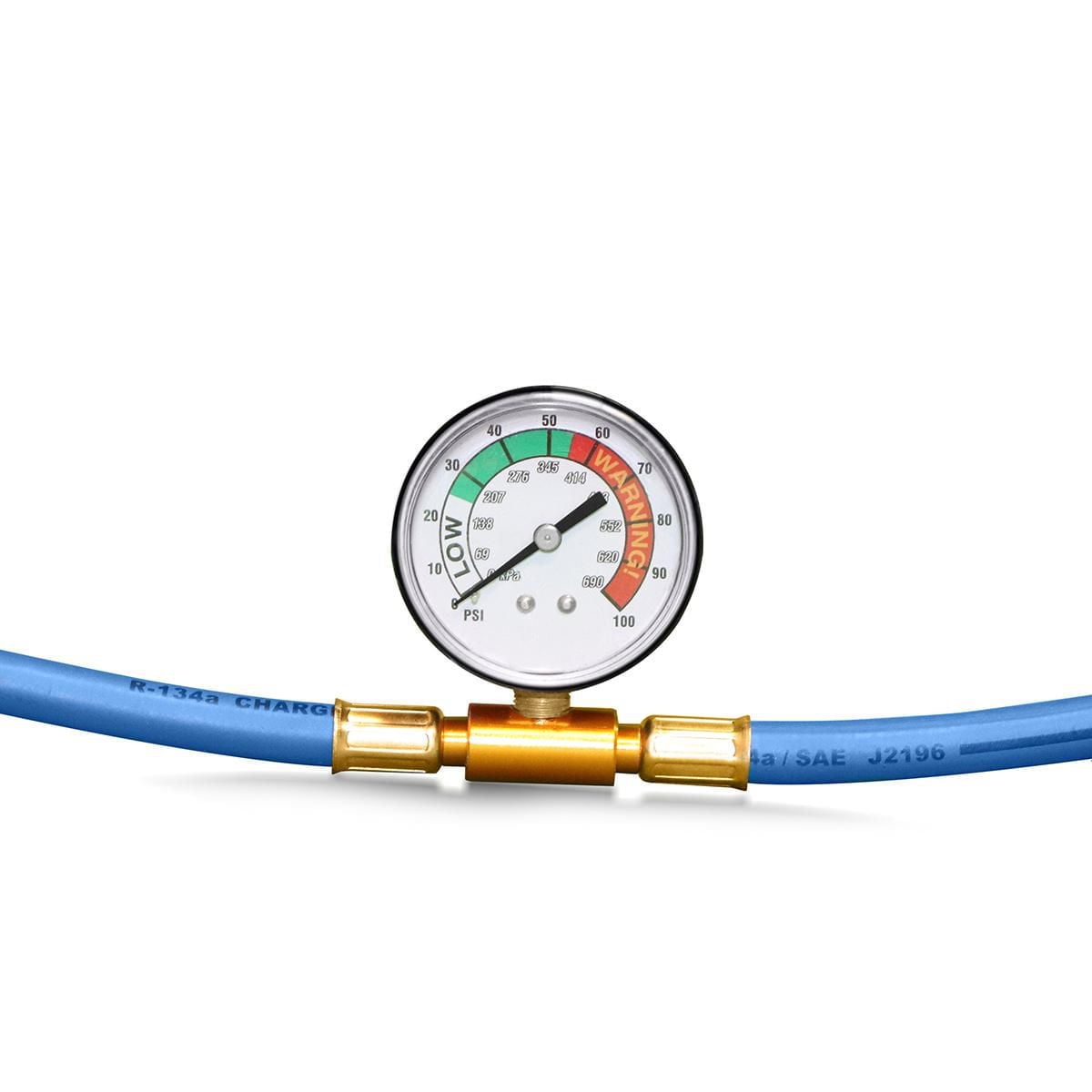 Duracool® R-1234yf Charging Hose with Can Tapper, Pressure Gauge & Quick Connect.