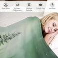 thumbnail image 4 of Warm Blanket Gold and Green Christmas Tree Ultra-Soft Micro Fleece and Warm Cozy Lightweight Throw Blankets Winter Holiday Blanket 50"x60" Throw Size Warm Plush Blankets for All Season Birthday Gift, 4 of 6