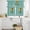 turquoise stone, variant on Light Blue Sunshine Sunflower Kitchen Curtains Sets for Windows 36 Inch Length, Pastoral Bees Farmhouse Floral Rod Pocket Window Treatments Tier Curtains and Valances Set for Bedroom/Bathroom