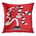thumbnail image 1 of BOSDECO Table Red Abstract Badge Balance Black Border Circle Pillow Case Pillow Cover 18x18 inch, 1 of 1
