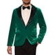 thumbnail image 1 of BLAZER DE VELVET CHIC PARA HOMBRE DE UN BOTÓN, TRAJE DE FIESTA PROM TUXEDO, CHAQUETA DE CENA, L VERDE OSCURO, 1 of 6