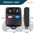 thumbnail image 3 of AKS KEYS Compatible with Ford, Lincoln, Mercury Keyless Entry Car 4B Self-Programming Fob, 3 of 6