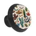 thumbnail image 2 of 12 Pcs Cabinet Knobs Western Nature Cactus Snake Owboy Boots and Hat, Round Crystal Glass Drawer Dresser Wardrobe Handles Pulls Door Cupboard Hardware Knob with Screws for Home Kitchen, 2 of 6