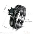 thumbnail image 3 of 18K Gold Plated Black Gun P Fashion Set Ring Aaa Zirconia Women B318, 3 of 7