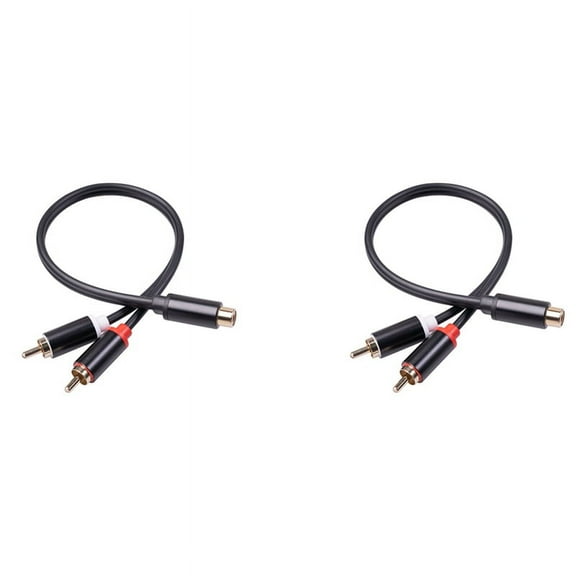 2X Cable 2 Male to 1 Female Adapter Audio Cable Aux Cable for Edifer Home Theater DVD VCD Headphones