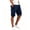 (New16)Navy, variant on Thousandth Cargo Shorts for Men Summer Elastic Waist Drawstring Streetwear Shorts Zipper Pocket Casual Shorts Outdoor Hiking Shorts Fashionable Durable Shorts