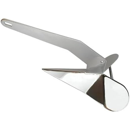 AISI 316 Stainless Steel Delta Style Boat Anchor | Mirror Polished | Self-Righting, Lead-Ballasted Tip | High Holding Power | 5 kg to 50 kg (11 lb to 110 lb)