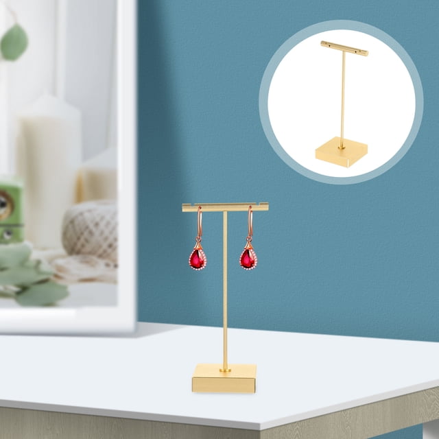 unbranded Soporte De Joyería Metálico Dorado Para Aretes Con Y Duradero