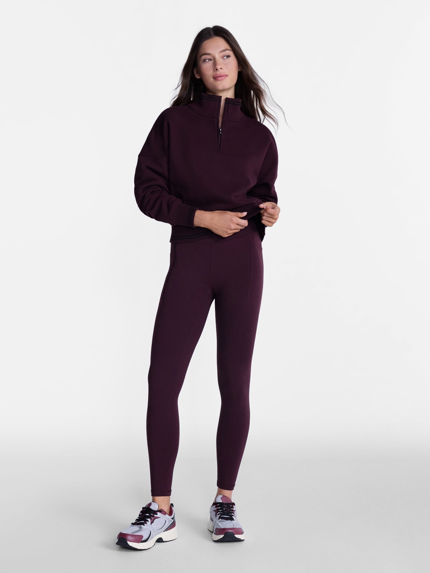 Avia Women's and Women's Plus SoftSculpt High Rise Leggings with Pockets, Full Length, Sizes XS-4X