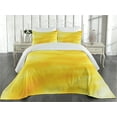 thumbnail image 2 of Ambesonne Yellow Quilted Coverlet 3 Pcs, Abstract Summer Sun, King Size, Yellow, 2 of 4