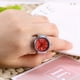 thumbnail image 5 of 1 reloj analógico de cuarzo con forma de anillo redondo para hombre y mujer (rojo), 5 of 9