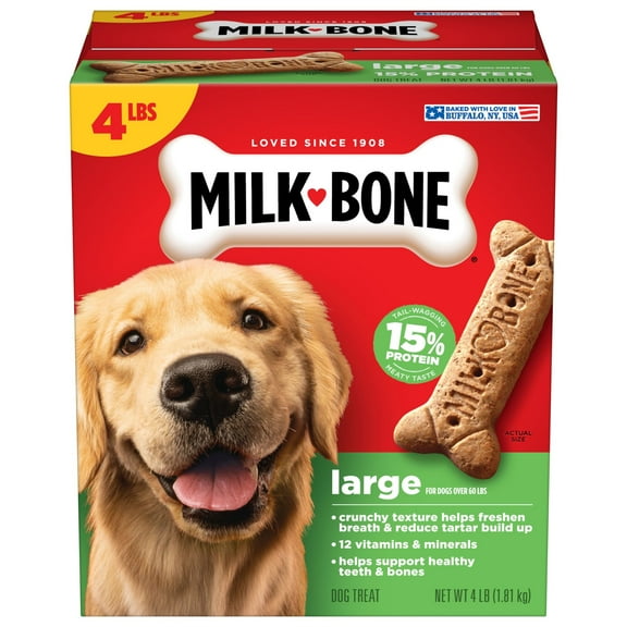 Milk Bone Original Biscuits, Large Dog Treats, 4 Lb. Box